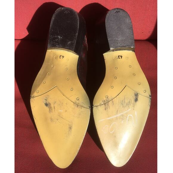 Original Western Boots by Standy Made in France Size 43 US 9 Red Brown Leather - Picture 3 of 5